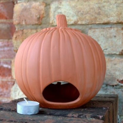 Terracotta Halloween Pumpkin Jack O Lantern