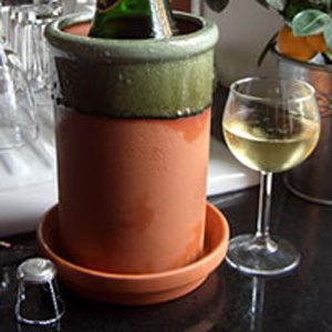 Round Wine Cooler AppleGlaze with Saucer