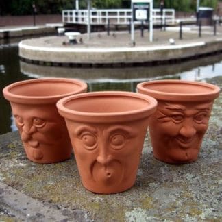 Terracotta Facepots set of three