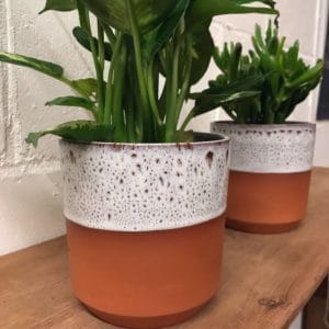 terracotta chamfer cache pot medium